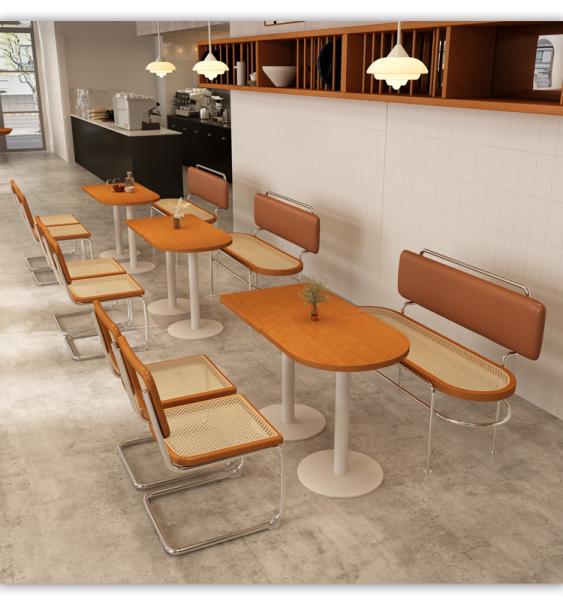 Rattan card seat sofa desk and chair combination