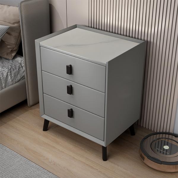 Three light luxury bedside tables