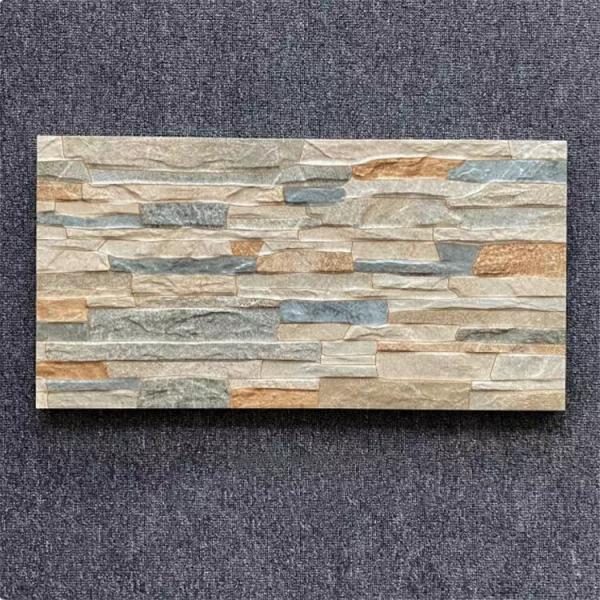 Concave convex imitation stone exterior wall tile