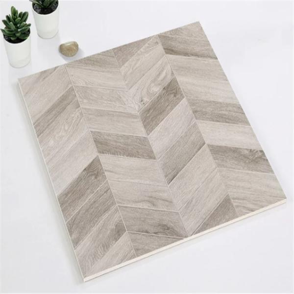 European style antique floor tiles in living room and dining room