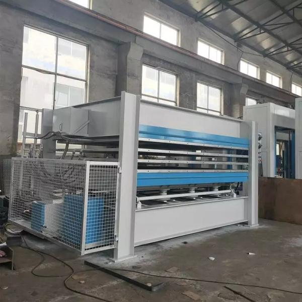 Plywood veneer hot press
