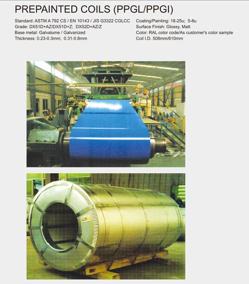 PREPAINTED COILS(PPGL PPGI)
