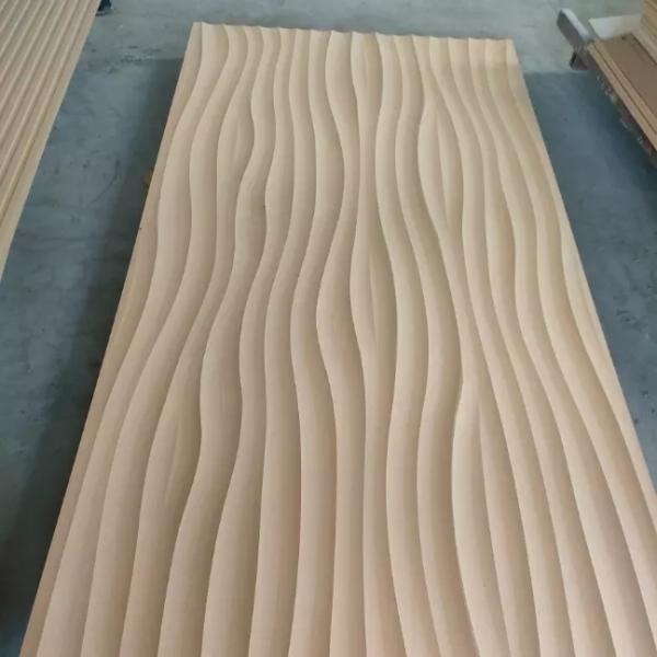 Factory Direct Sales wood mdf 3d carved wave wall decor panel mdf board Factory Direct Sales wood mdf 3d carved wave wall decor panel mdf board