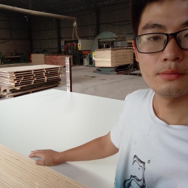 warm white matt melamine plywood